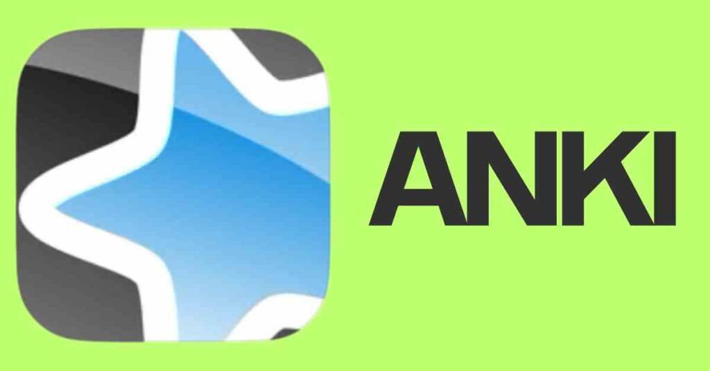 blue star logo on a green background; popular flashcard app for spaced repetition.