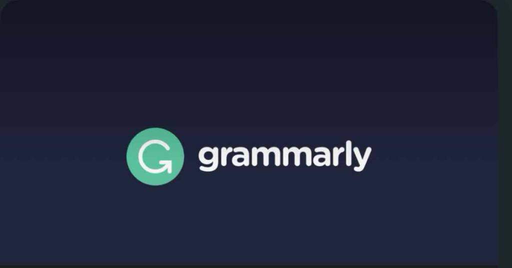 grammarly logo on black background