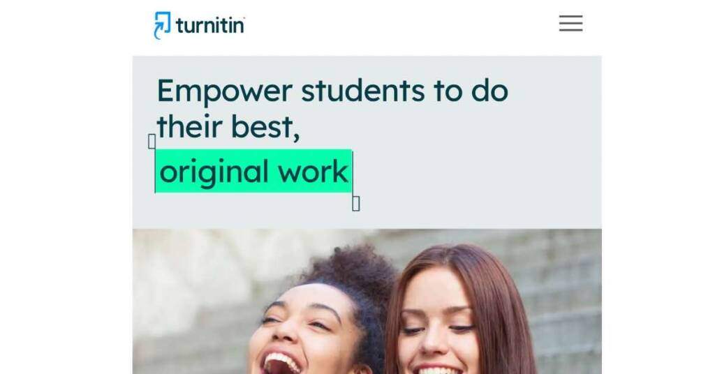 Turnitin dashboard highlighting the message ‘Empower students to do their best, original work.’ Does Turnitin detect Grammarly?